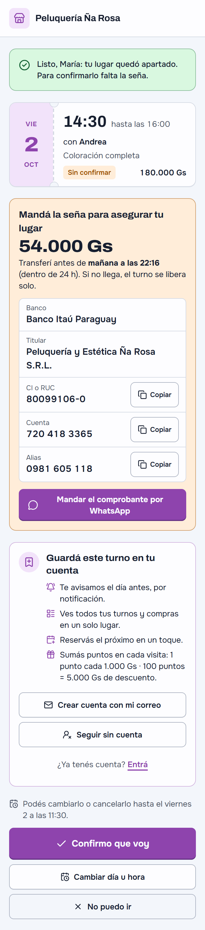 El turno esperando la seña